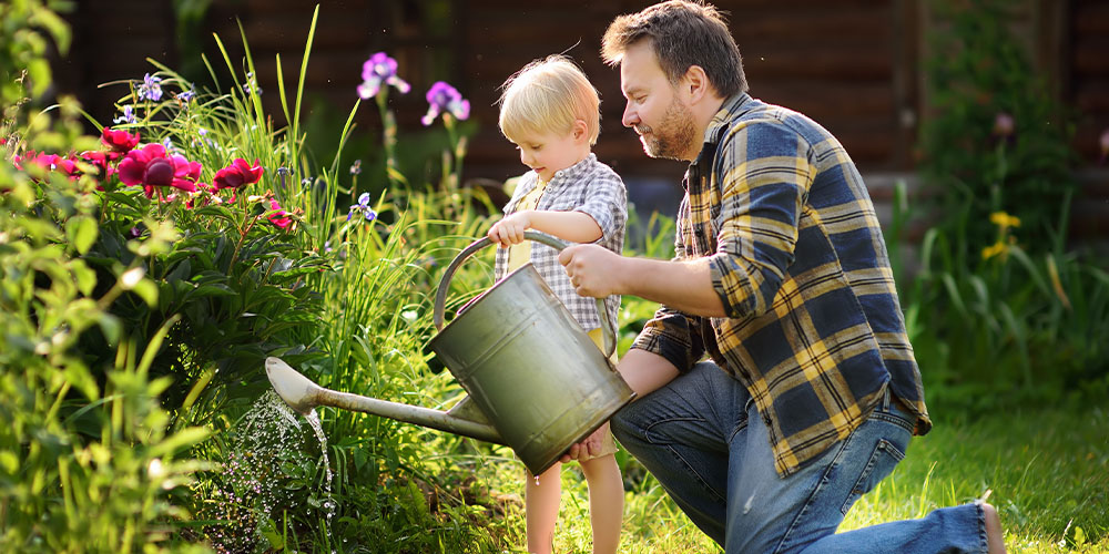 Pine Hills Nursery-Mississippi-How to Get Kids Excited About Veggie Gardening-gardening with dad