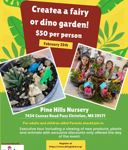 Ticket: Create Your Own Dino/Fairy Garden! 2023/02/25 - 2023/02/25