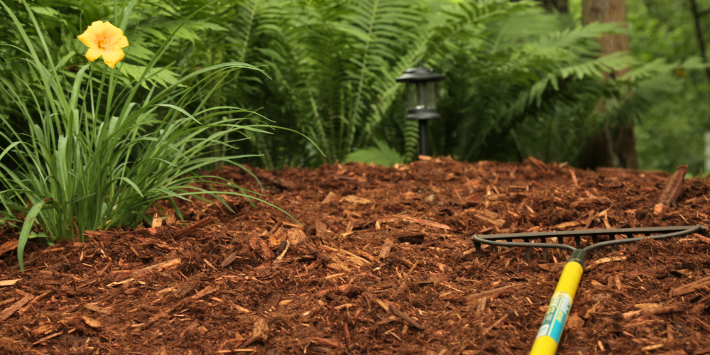 Pine Hills Nursery-Pass Christian-Mississippi-Fall Planting on The Gulf Coast-raking mulch